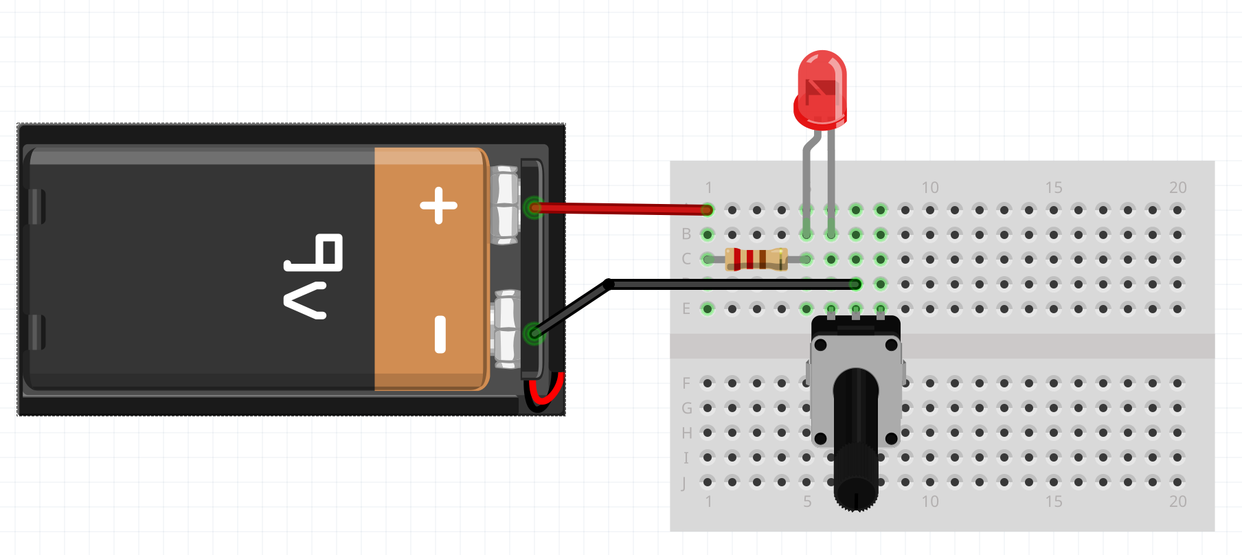 LED with Potentiometer